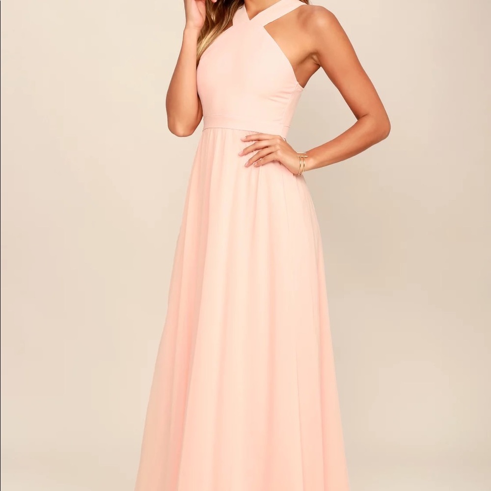 Pale Peach Maxi Dress